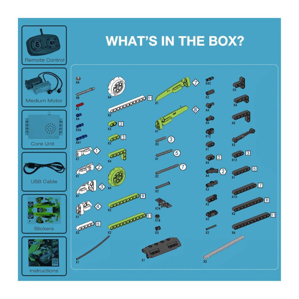 KIT DE CONSTRUCCIÓN ARMA TU PROPIO AUTO A CONTROL REMOTO - 3