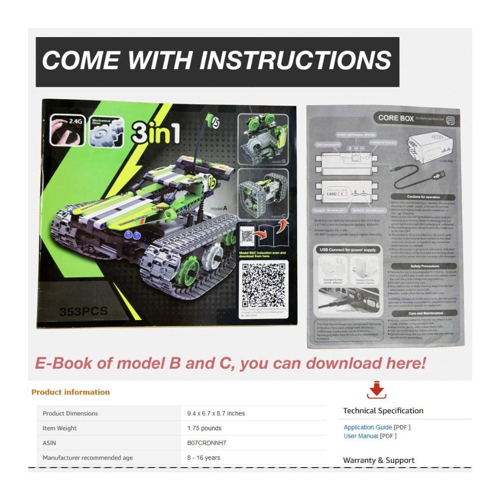 KIT DE CONSTRUCCIÓN ARMA TU PROPIO AUTO A CONTROL REMOTO - 7