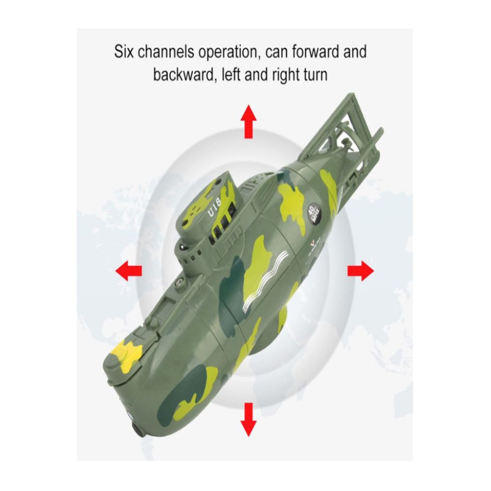 NAROOTE MINI JUGUETE SUBMARINO RC,MINI SIMULACIÓN MILITAR CON CONTROL REMOTO DE 6 CANALES - 4