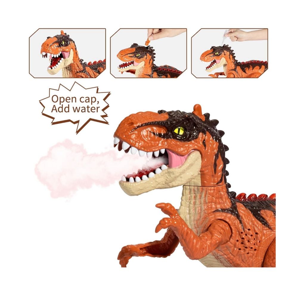 DINOSAURIO T-REX CON CONTROL REMOTO CON SIMULACIÓN DE LLAMAS - 1
