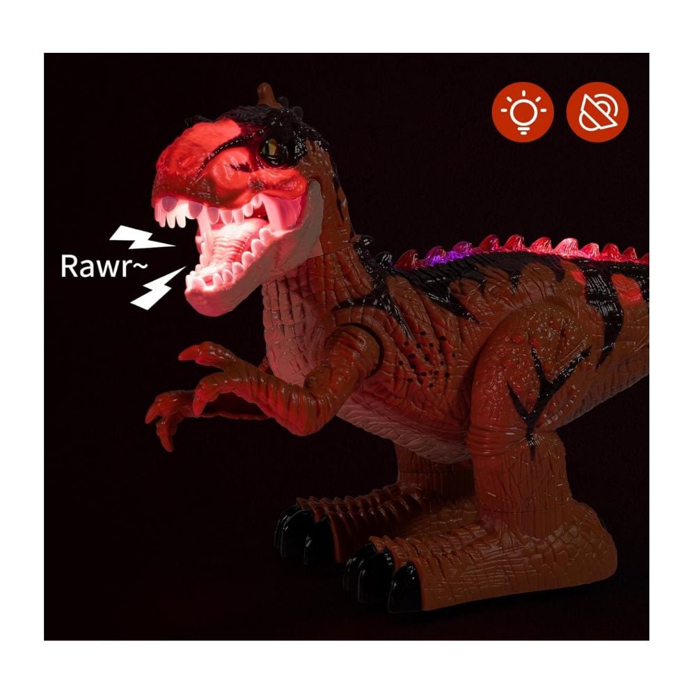 DINOSAURIO T-REX CON CONTROL REMOTO CON SIMULACIÓN DE LLAMAS - 4