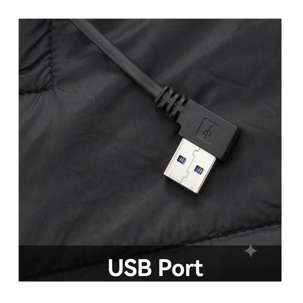 CHALECO TÉRMICO NEGRO CON ALIMENTACIÓN POR USB – TALLA L - 4