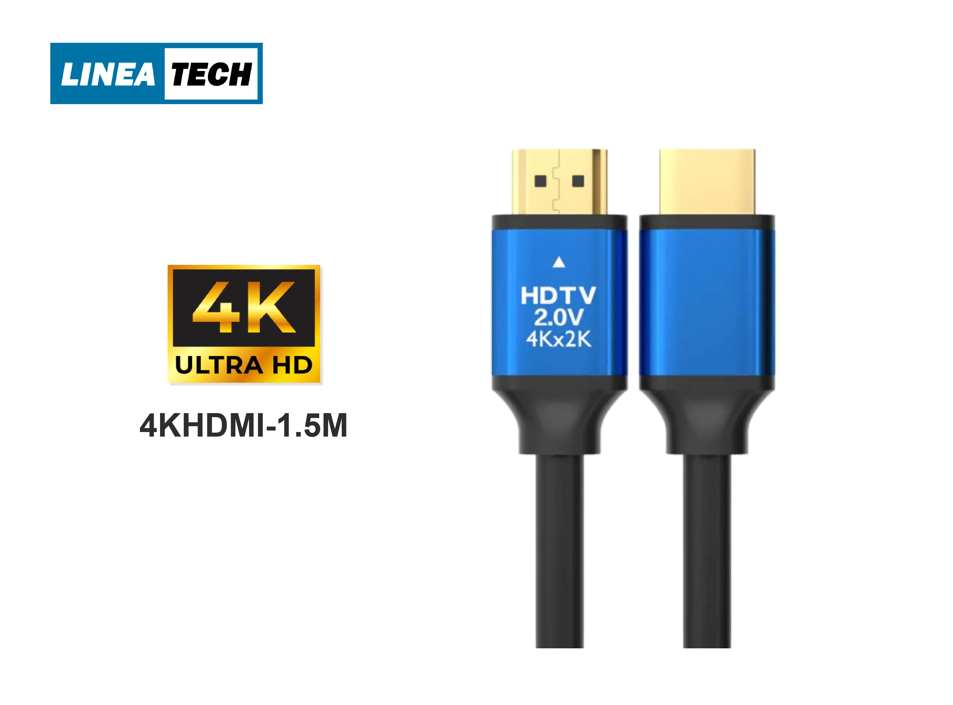 CABLE HDMI 4K 1.5 METROS V. 2.0 LINEA TECH DE ALTA VELOCIDAD - 1