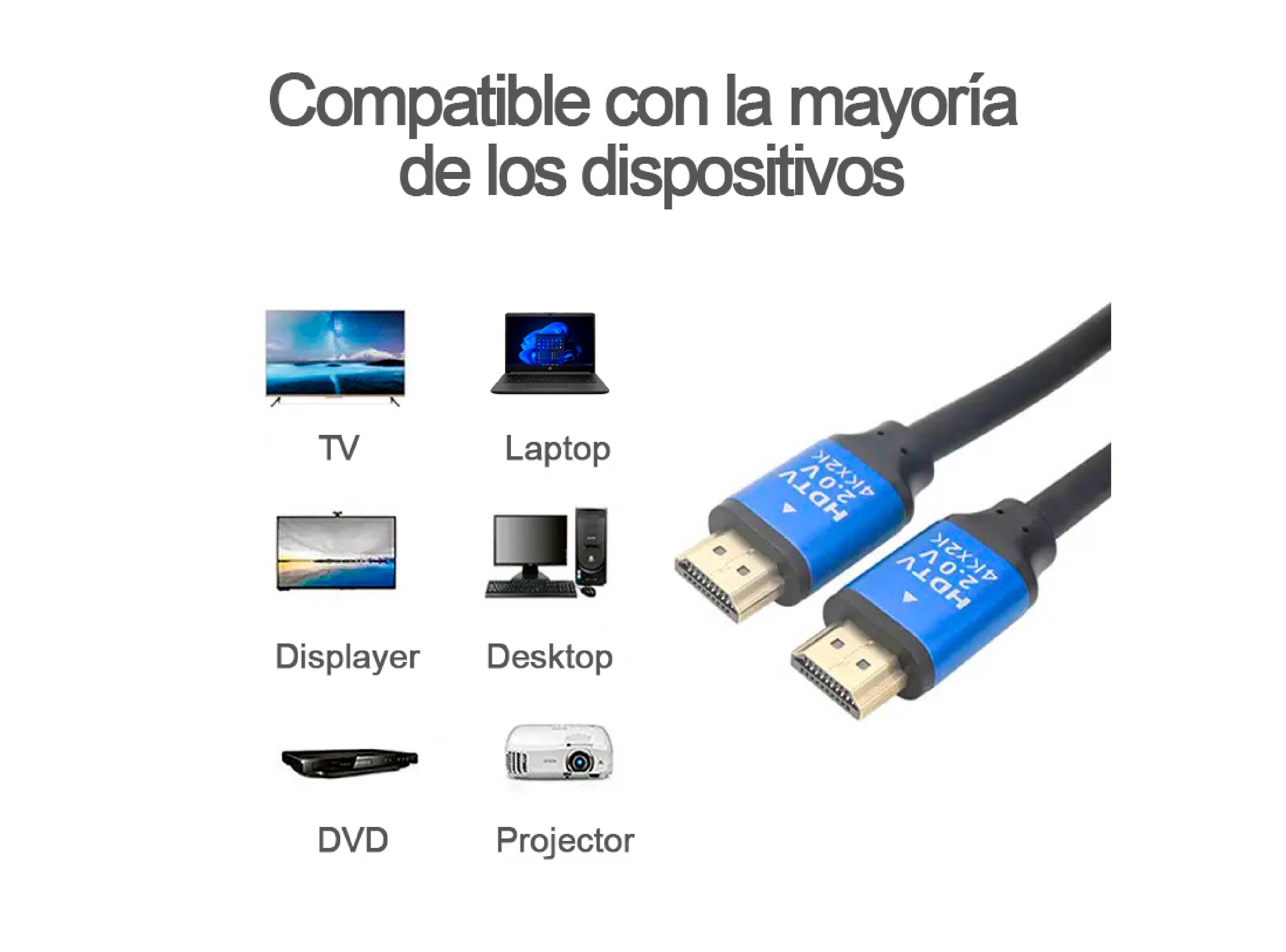CABLE HDMI 4K 1.5 METROS V. 2.0 LINEA TECH DE ALTA VELOCIDAD - 4