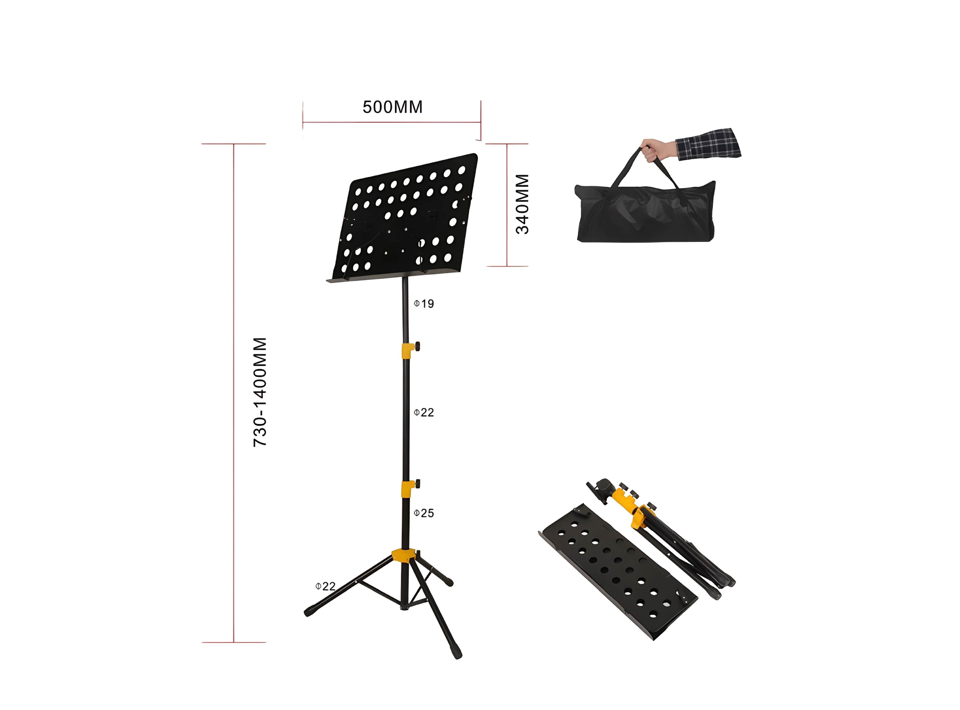 PEDESTAL DE PARTITURA DIRECTOR PLEGABLE SP-DM10 - ALL SOUND - 3