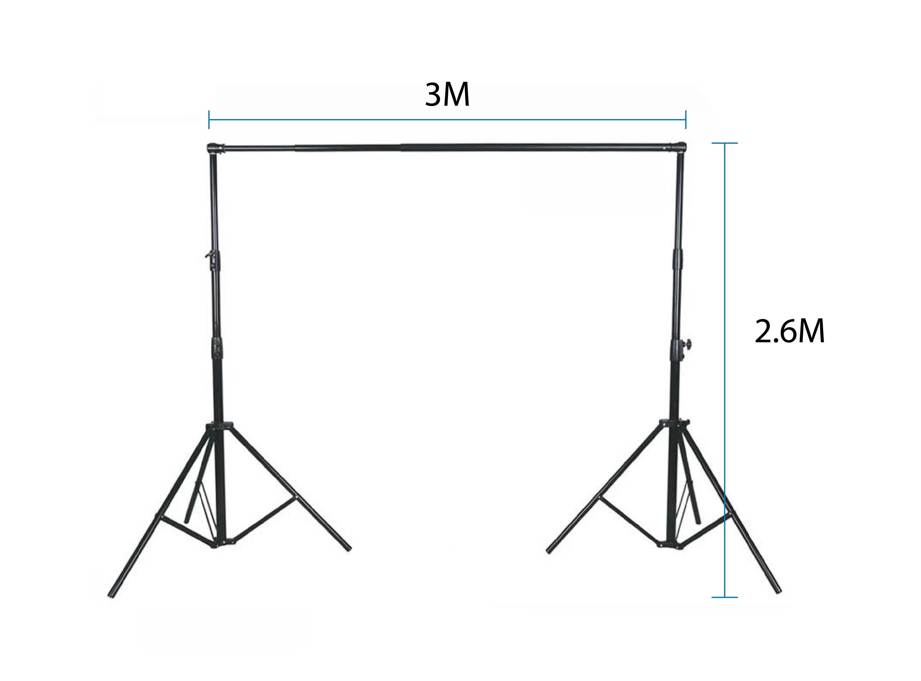 KIT STUDIO FONDO FOTOGRAFICO BLANCO 3X5 METROS Y PARANTE - 5