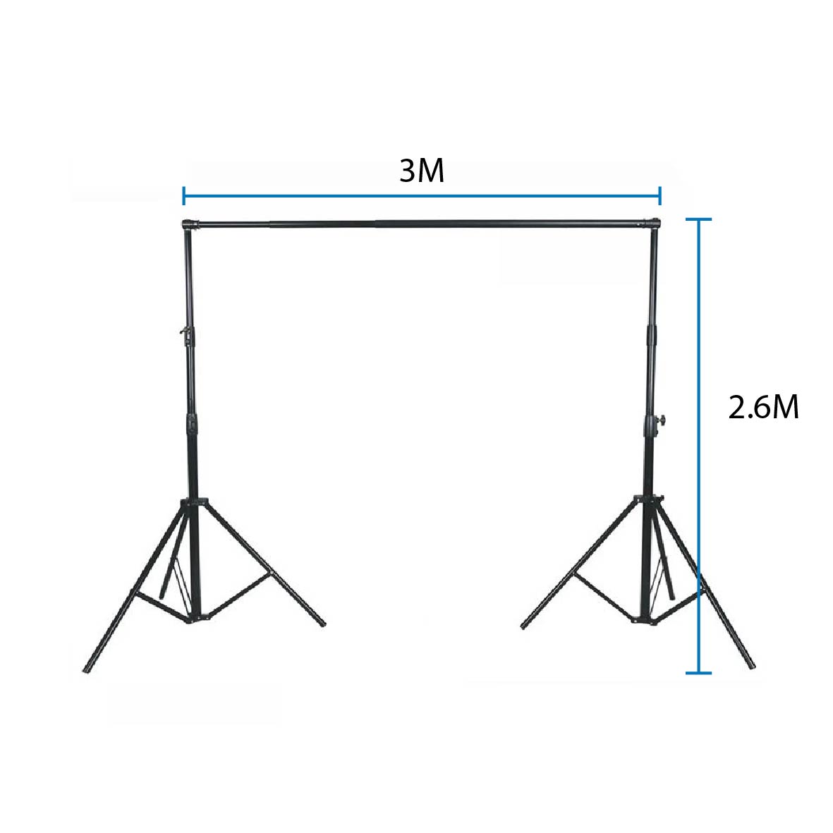 KIT STUDIO FONDO FOTOGRAFICO VERDE 3X4 METROS Y PARANTE - 5