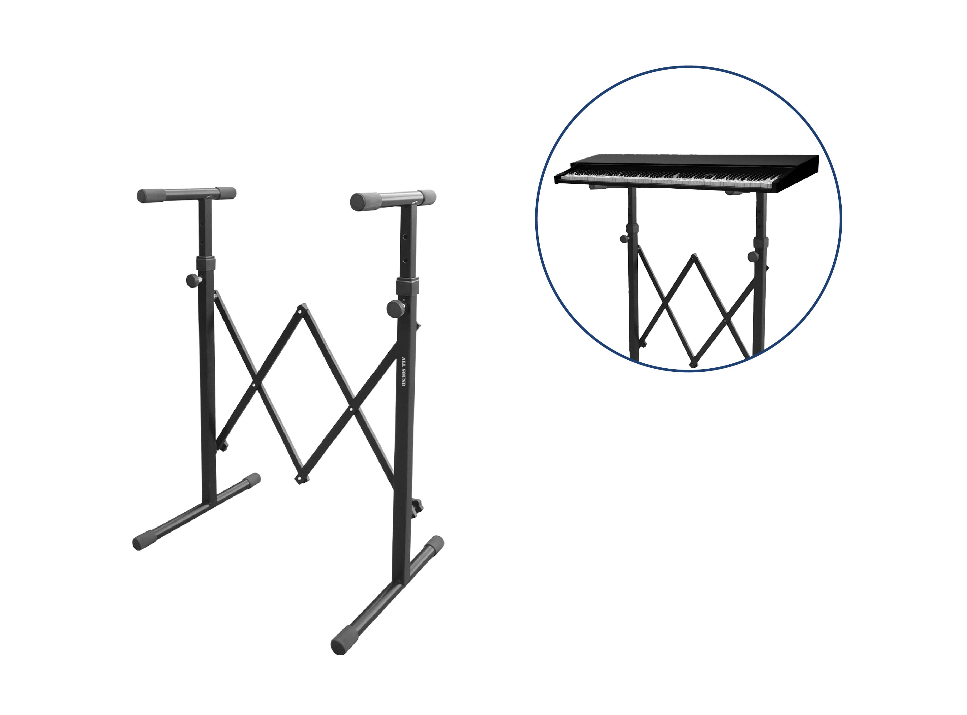 SOPORTE DE TECLADO PLEGABLE ST-PLG10 – ALL SOUND - 2