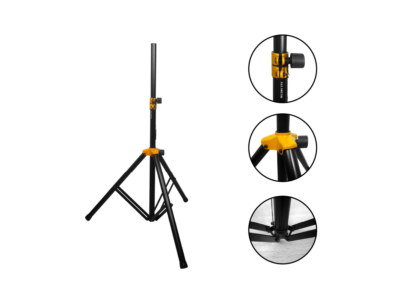 PEDESTAL DE PARLANTE SC-M57A CON DOBLE REFUERZO UNION AMARILLA – ALL SOUND - 2