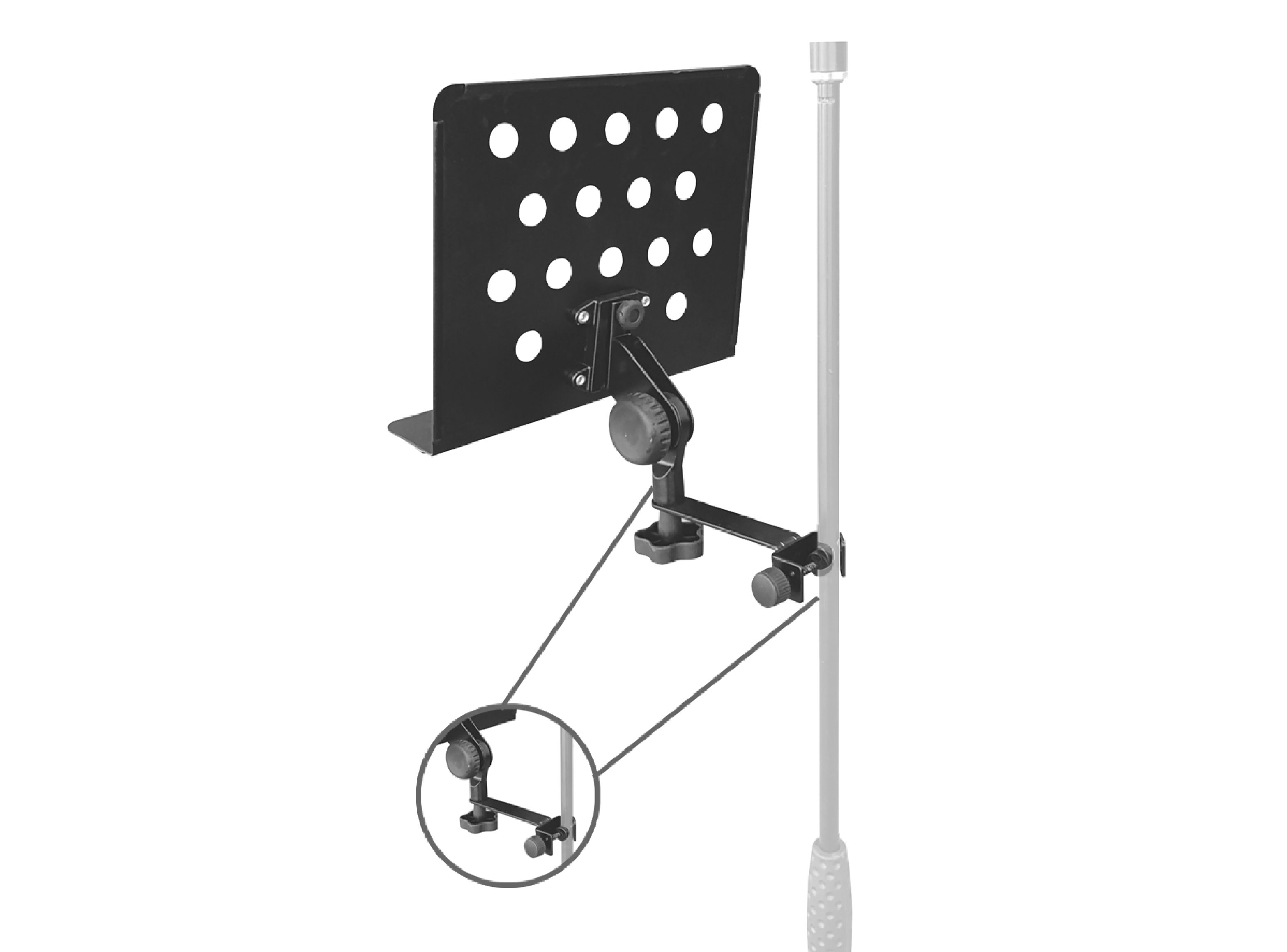 SOPORTE DE PARTITURA PARA PEDESTAL ALL SOUND A-PT120 - 2