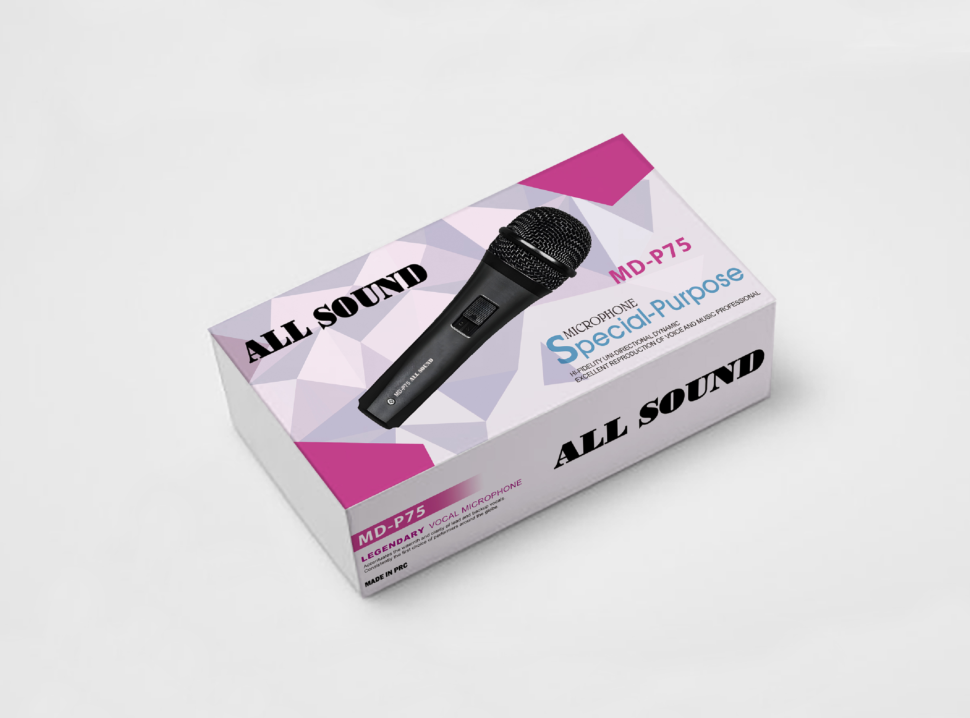 MICRÓFONO DINÁMICO ALL SOUND MD-P75 - 3