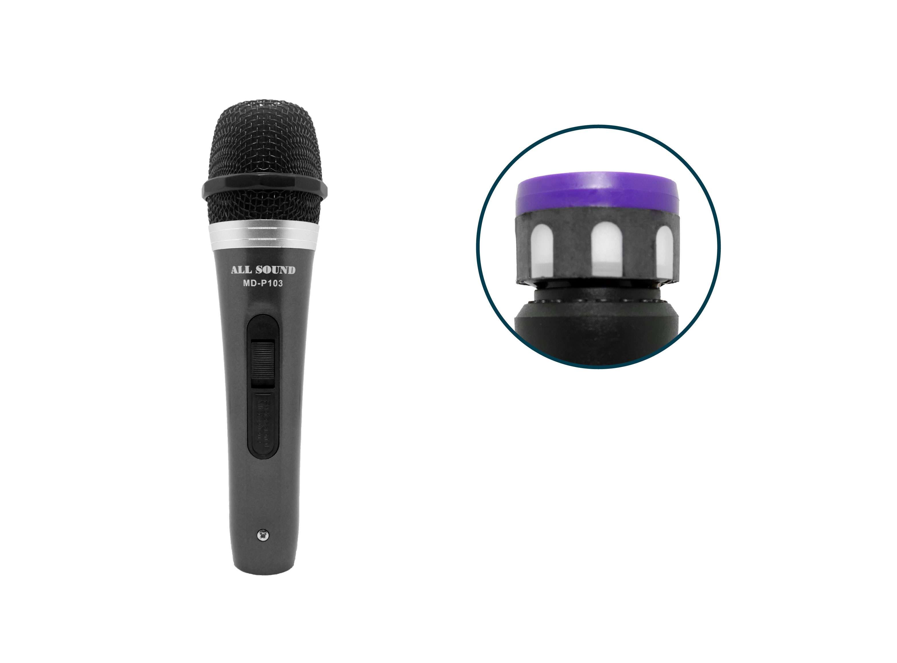 MICRÓFONO SEMIPROFESIONAL DINÁMICO ALL SOUND MD-P103 - 2