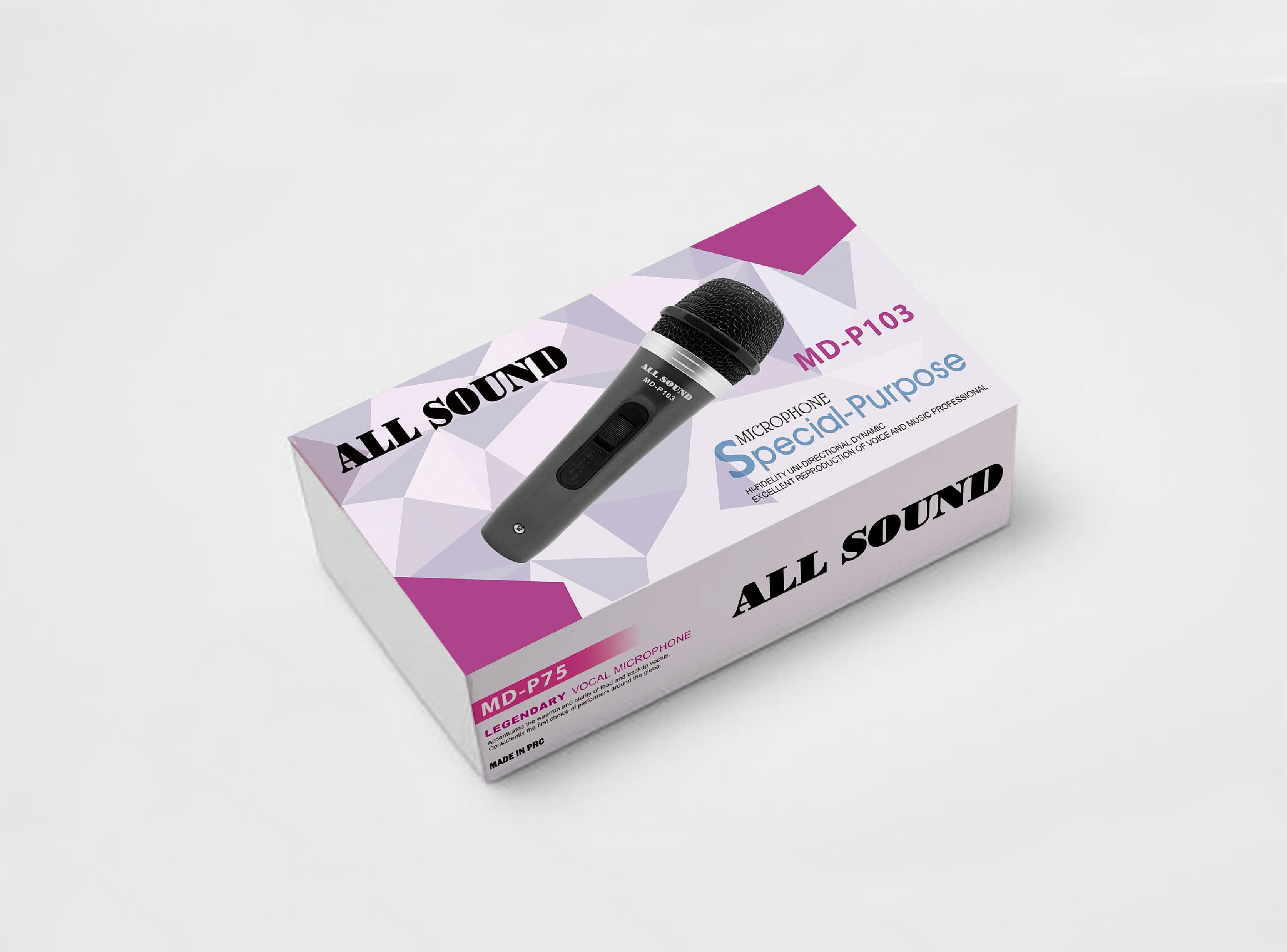 MICRÓFONO SEMIPROFESIONAL DINÁMICO ALL SOUND MD-P103 - 4