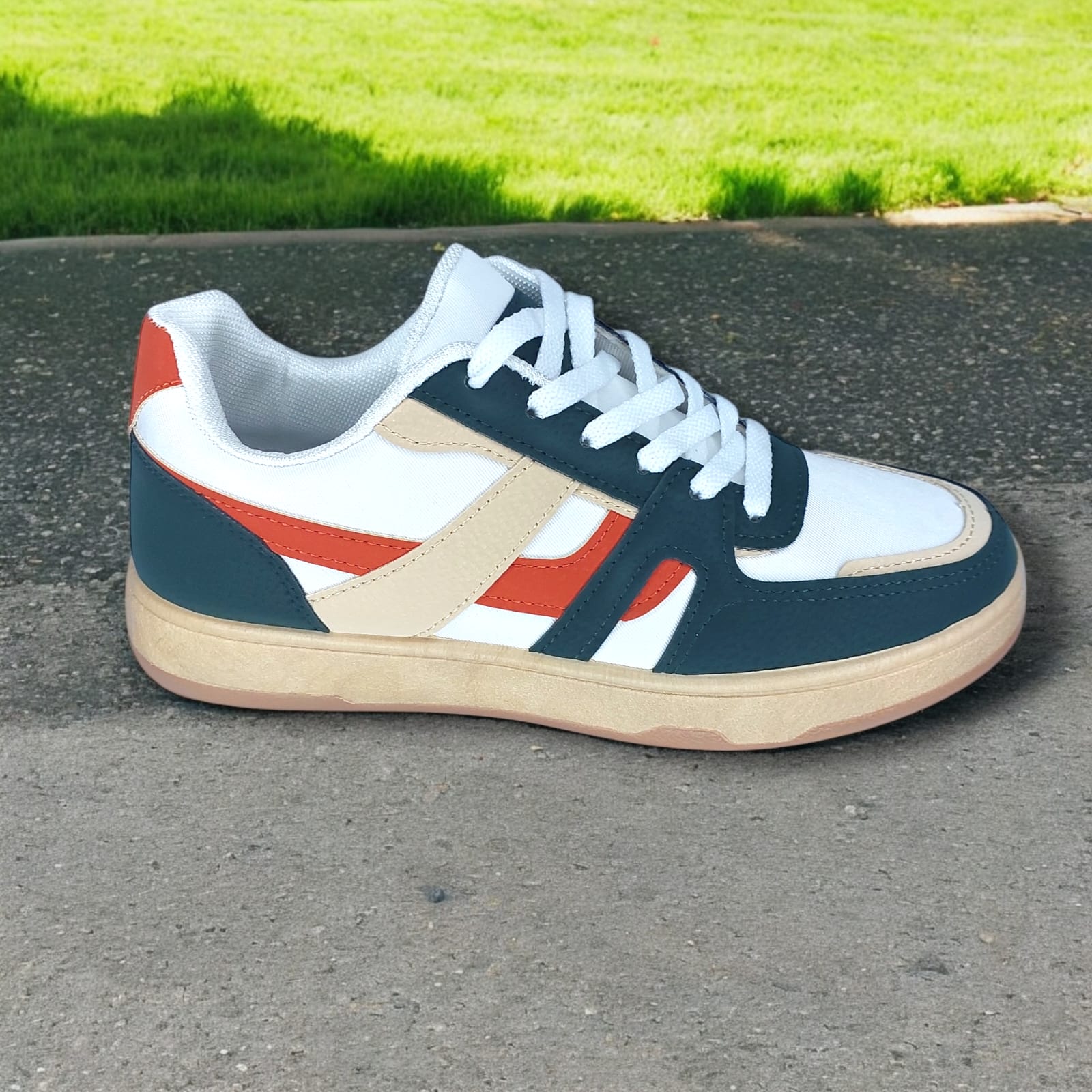 ZAPATILLA PARA HOMBRE NEW PIONEERS BLANCO/VERDE -B05 - 1