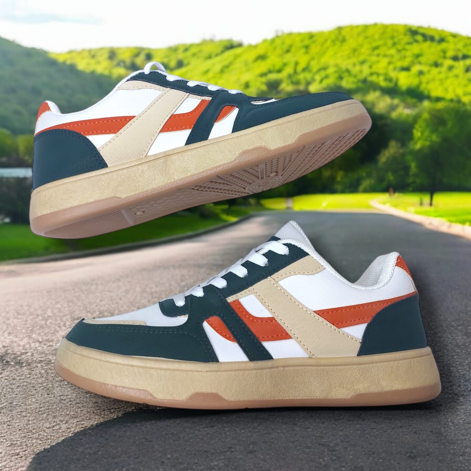 ZAPATILLA PARA HOMBRE NEW PIONEERS BLANCO/VERDE -B05 - 4