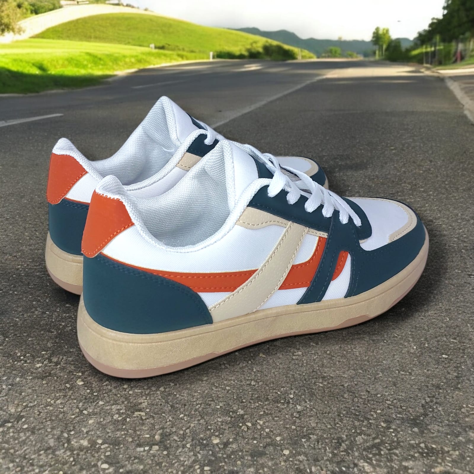 ZAPATILLA PARA HOMBRE NEW PIONEERS BLANCO/VERDE -B05 - 5