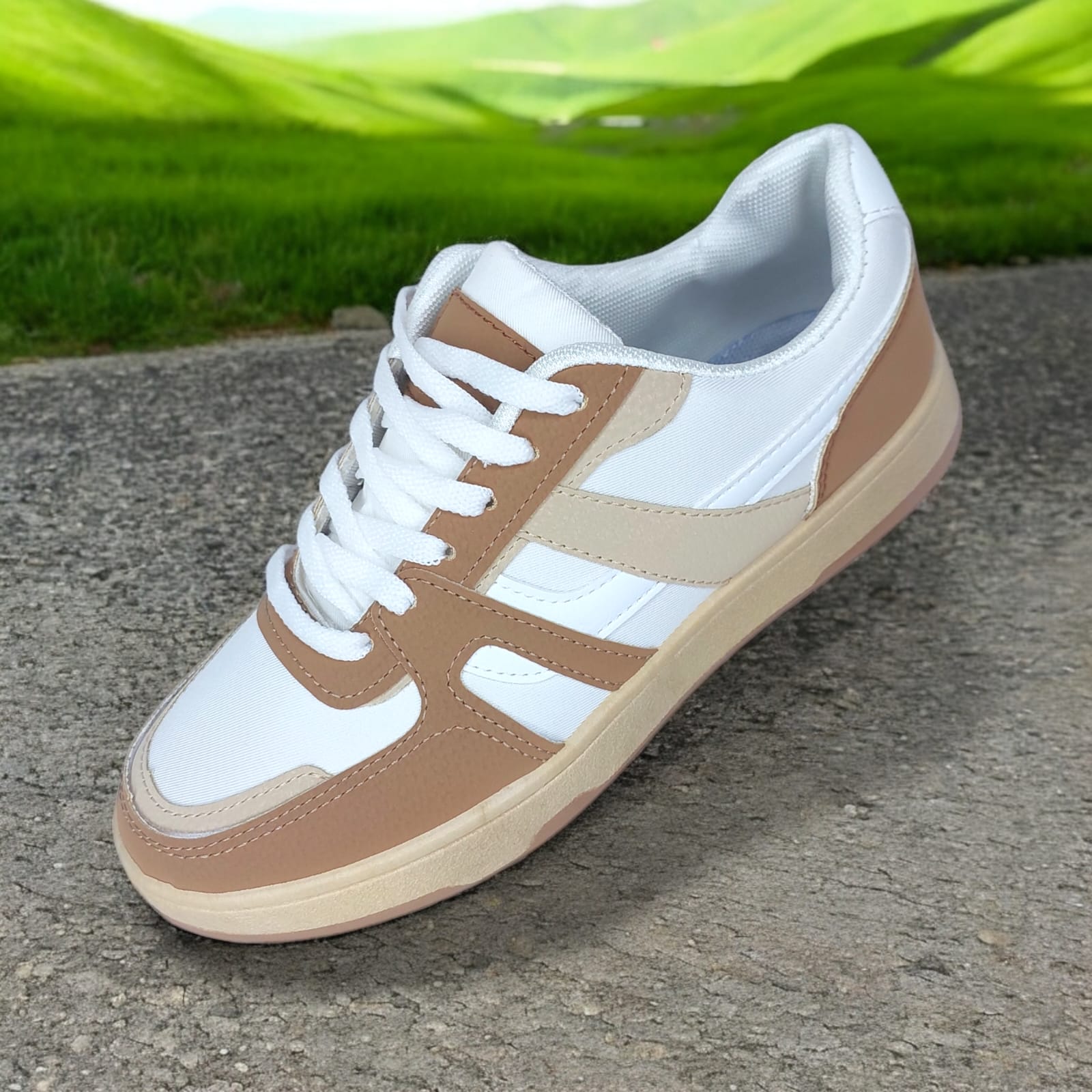 ZAPATILLA PARA HOMBRE NEW PIONEERS BLANCO/BEIGE OSCURO -B05 - 2