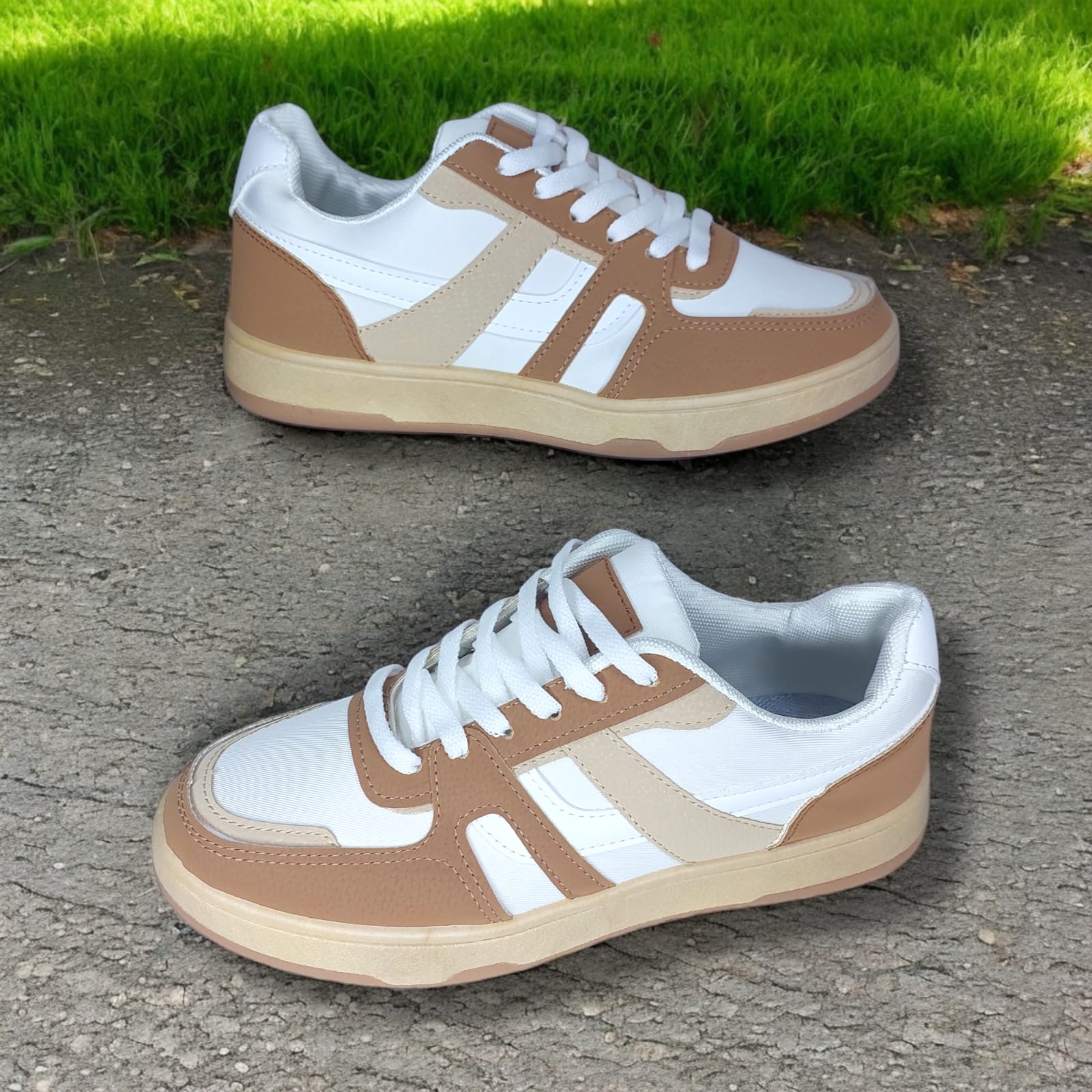 ZAPATILLA PARA HOMBRE NEW PIONEERS BLANCO/BEIGE OSCURO -B05 - 3
