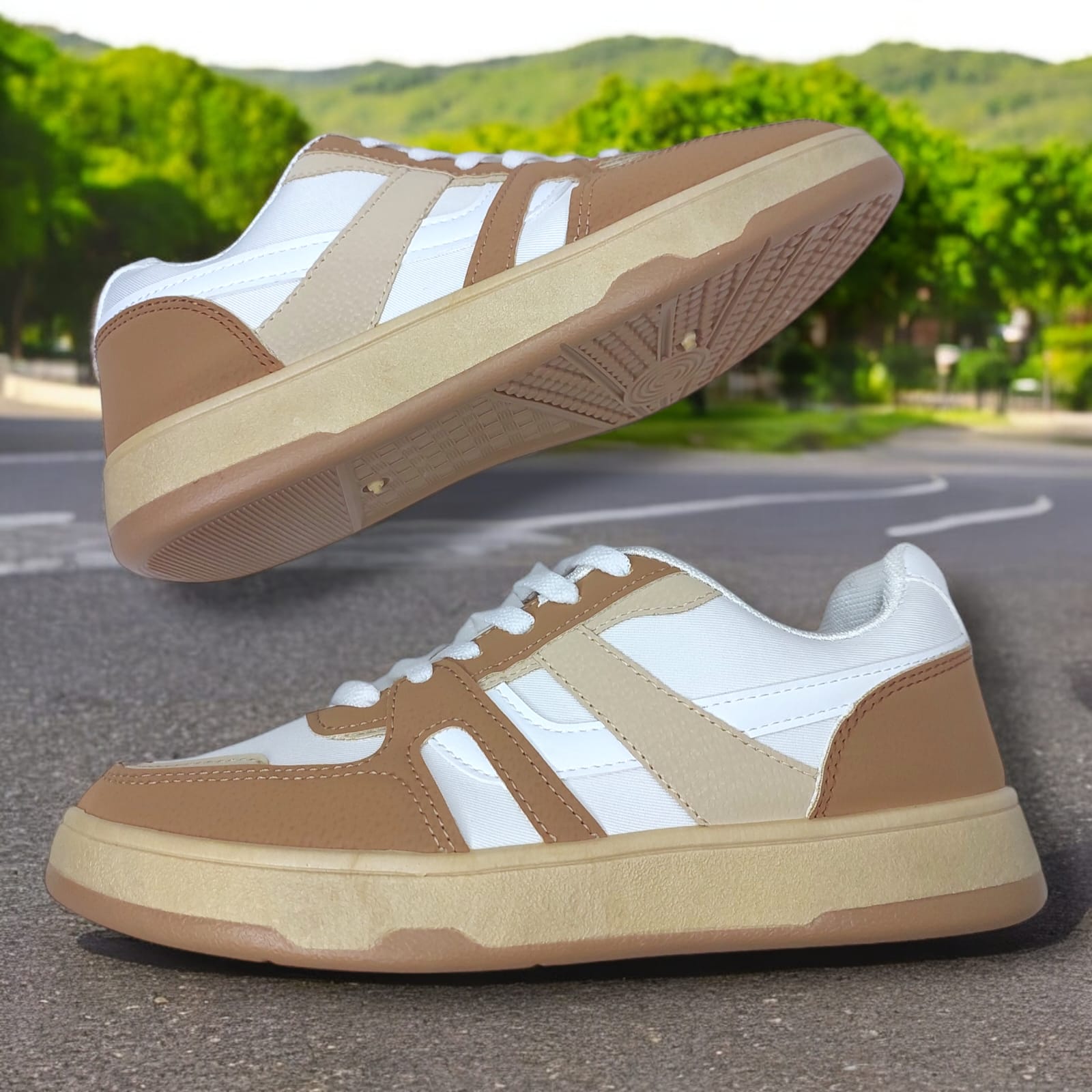 ZAPATILLA PARA HOMBRE NEW PIONEERS BLANCO/BEIGE OSCURO -B05 - 4
