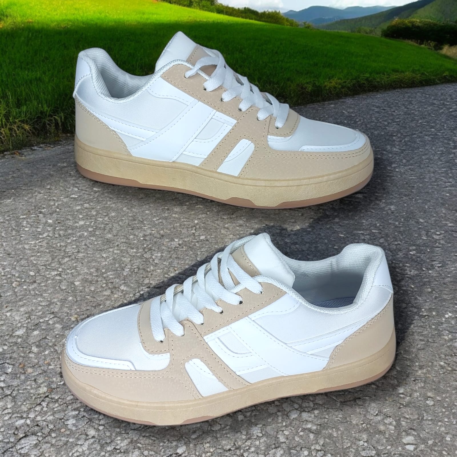 ZAPATILLA PARA HOMBRE NEW PIONEERS BLANCO/BEIGE CLARO -B05 - 2