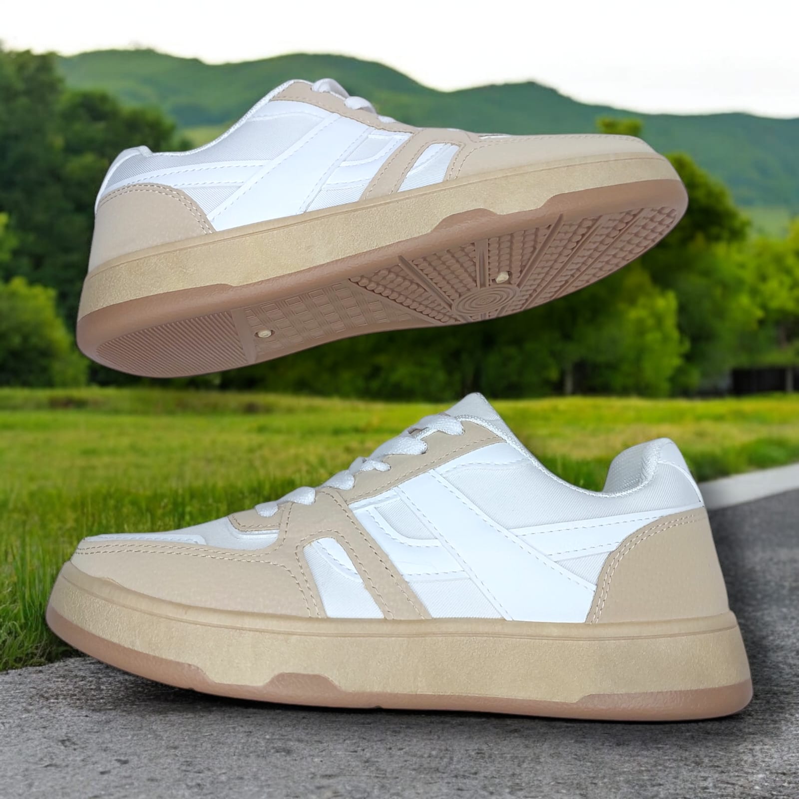 ZAPATILLA PARA HOMBRE NEW PIONEERS BLANCO/BEIGE CLARO -B05 - 4