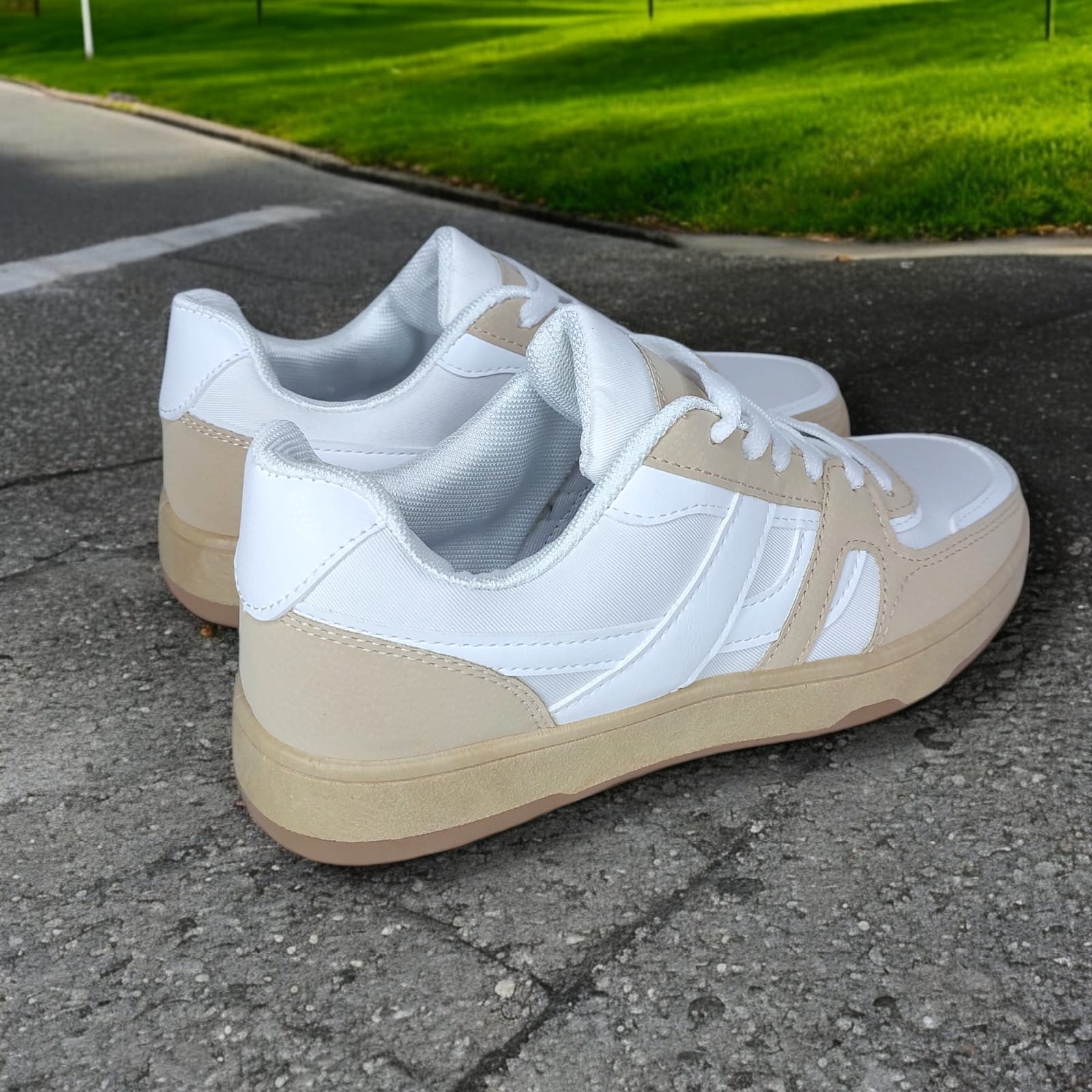 ZAPATILLA PARA HOMBRE NEW PIONEERS BLANCO/BEIGE CLARO -B05 - 5