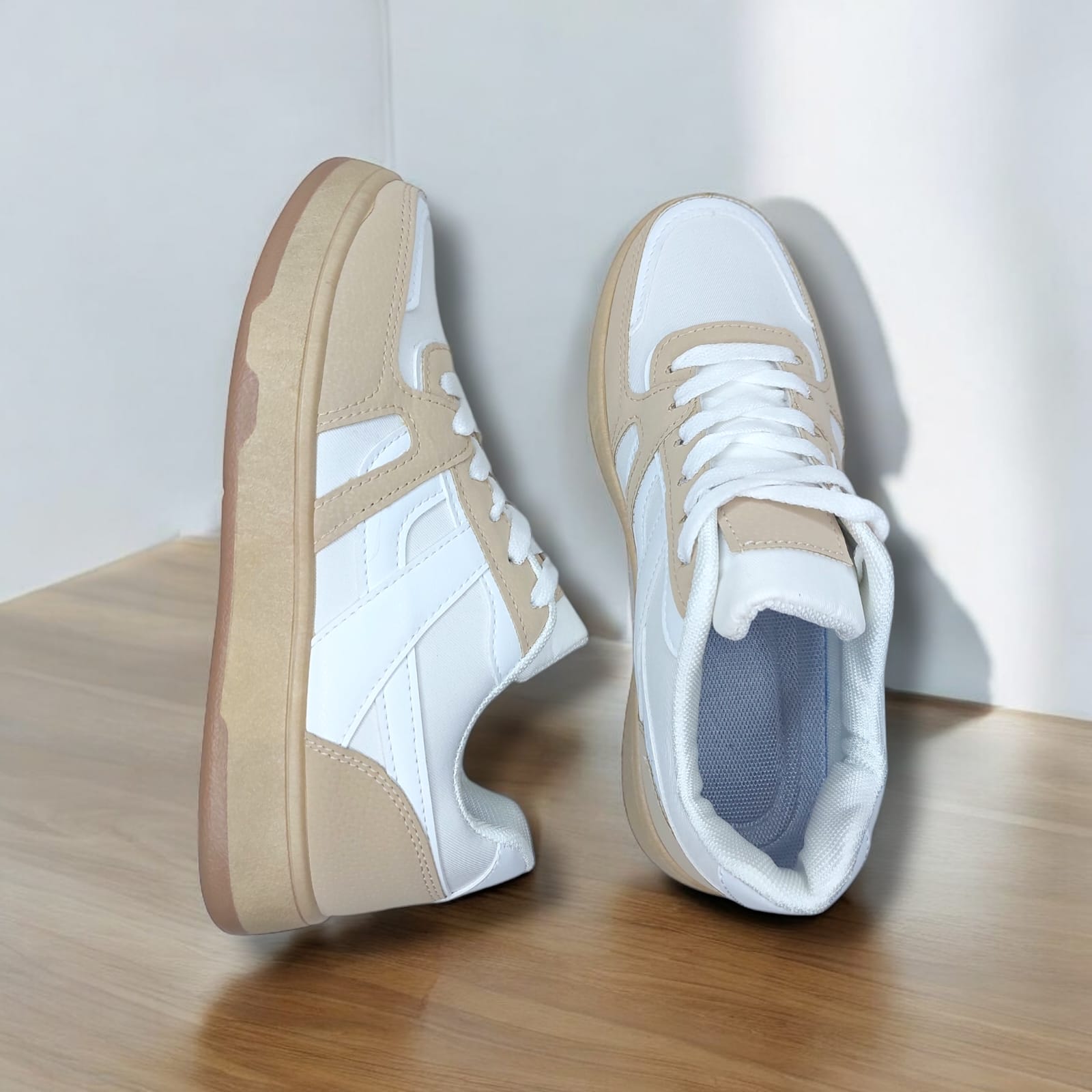 ZAPATILLA PARA HOMBRE NEW PIONEERS BLANCO/BEIGE CLARO -B05 - 6