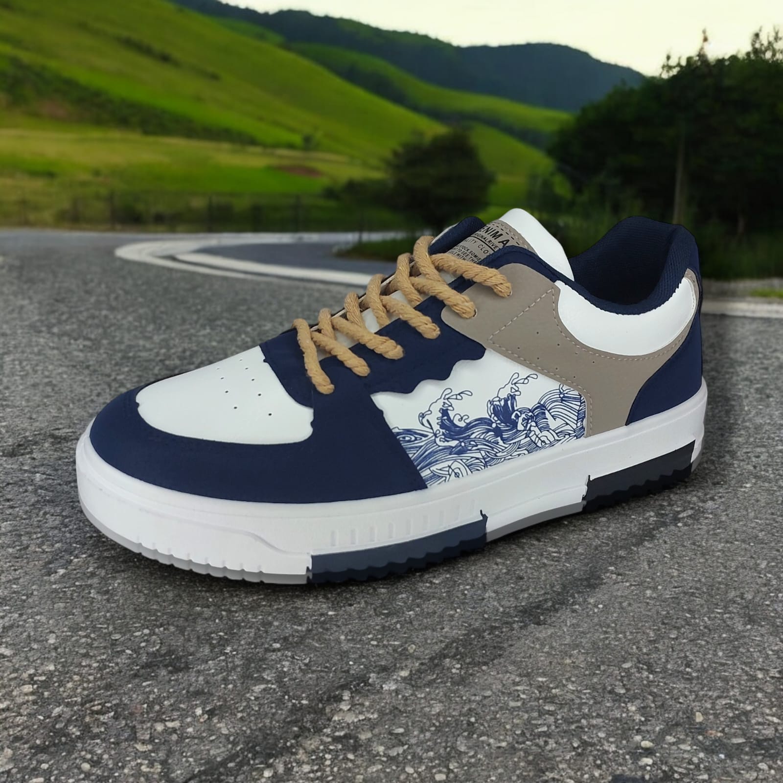 ZAPATILLA PARA HOMBRE NEW DENIMASR AZUL / GRIS  - F08 - 2