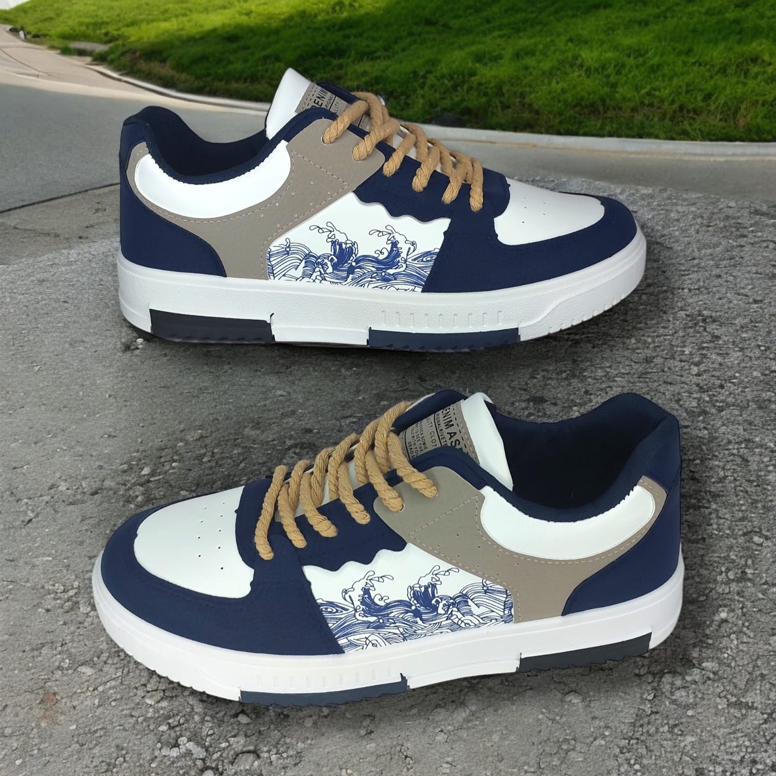 ZAPATILLA PARA HOMBRE NEW DENIMASR AZUL / GRIS  - F08 - 3