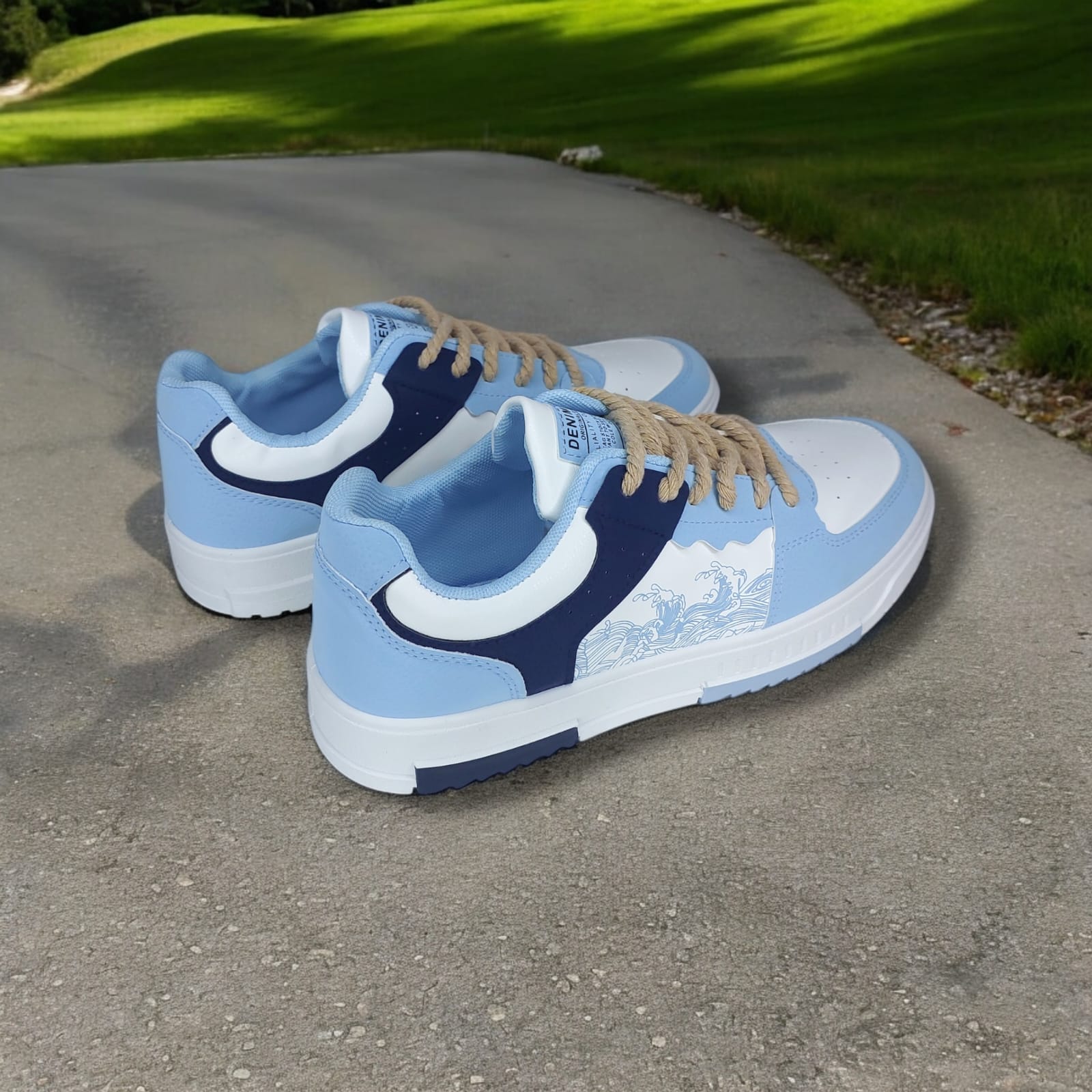 ZAPATILLA PARA HOMBRE NEW DENIMASR CELESTE / AZUL - F08 - 4