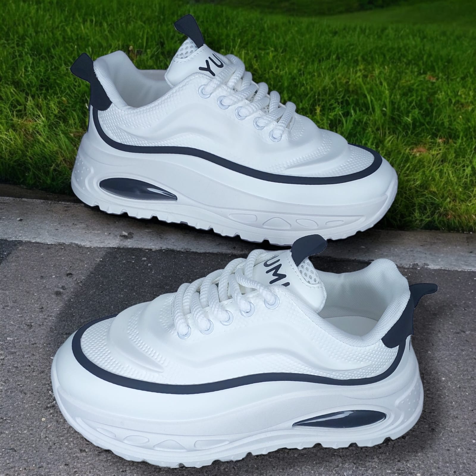 ZAPATILLA PARA HOMBRE YUMI ONDA BLANCO NEGRO - N102 - 2