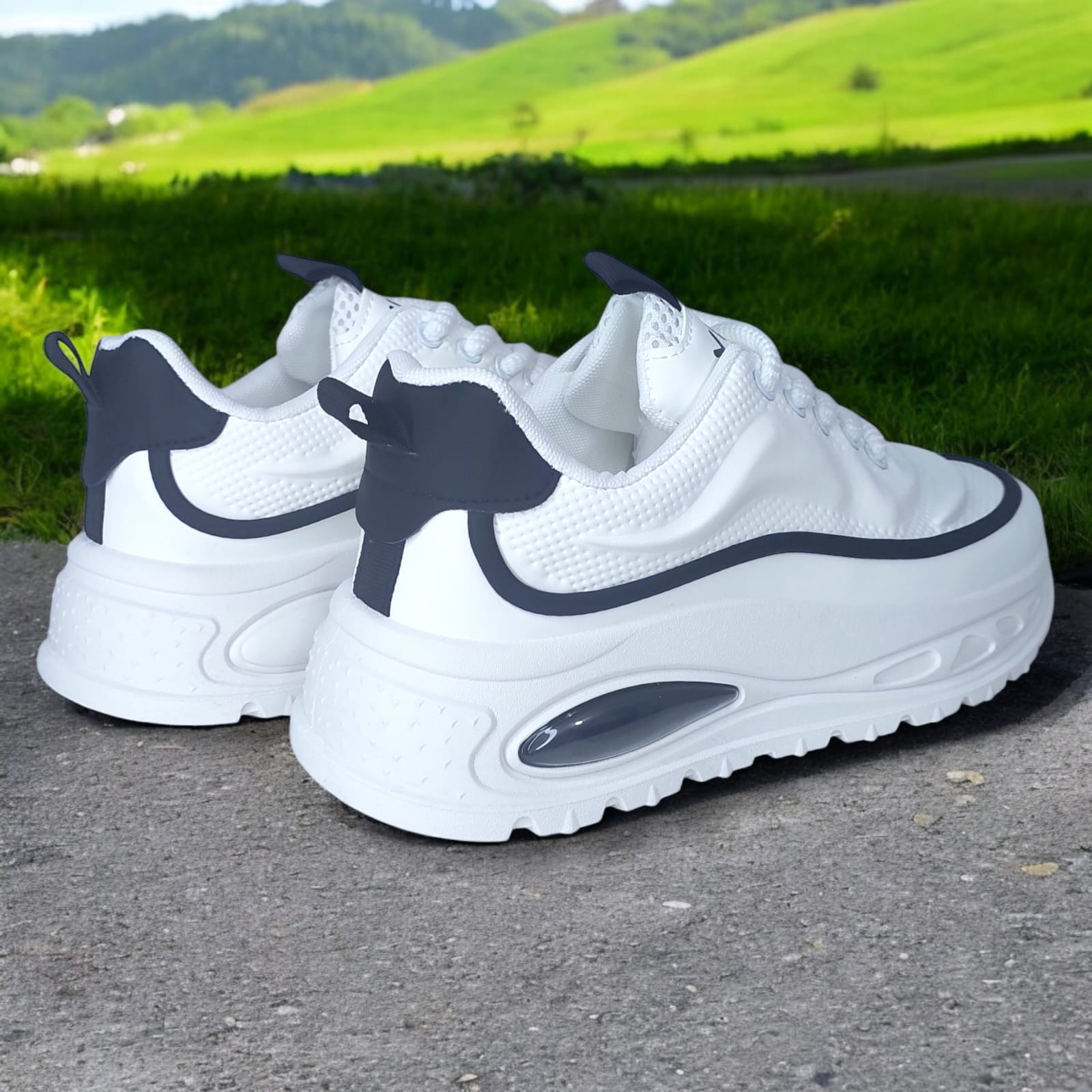ZAPATILLA PARA HOMBRE YUMI ONDA BLANCO NEGRO - N102 - 5