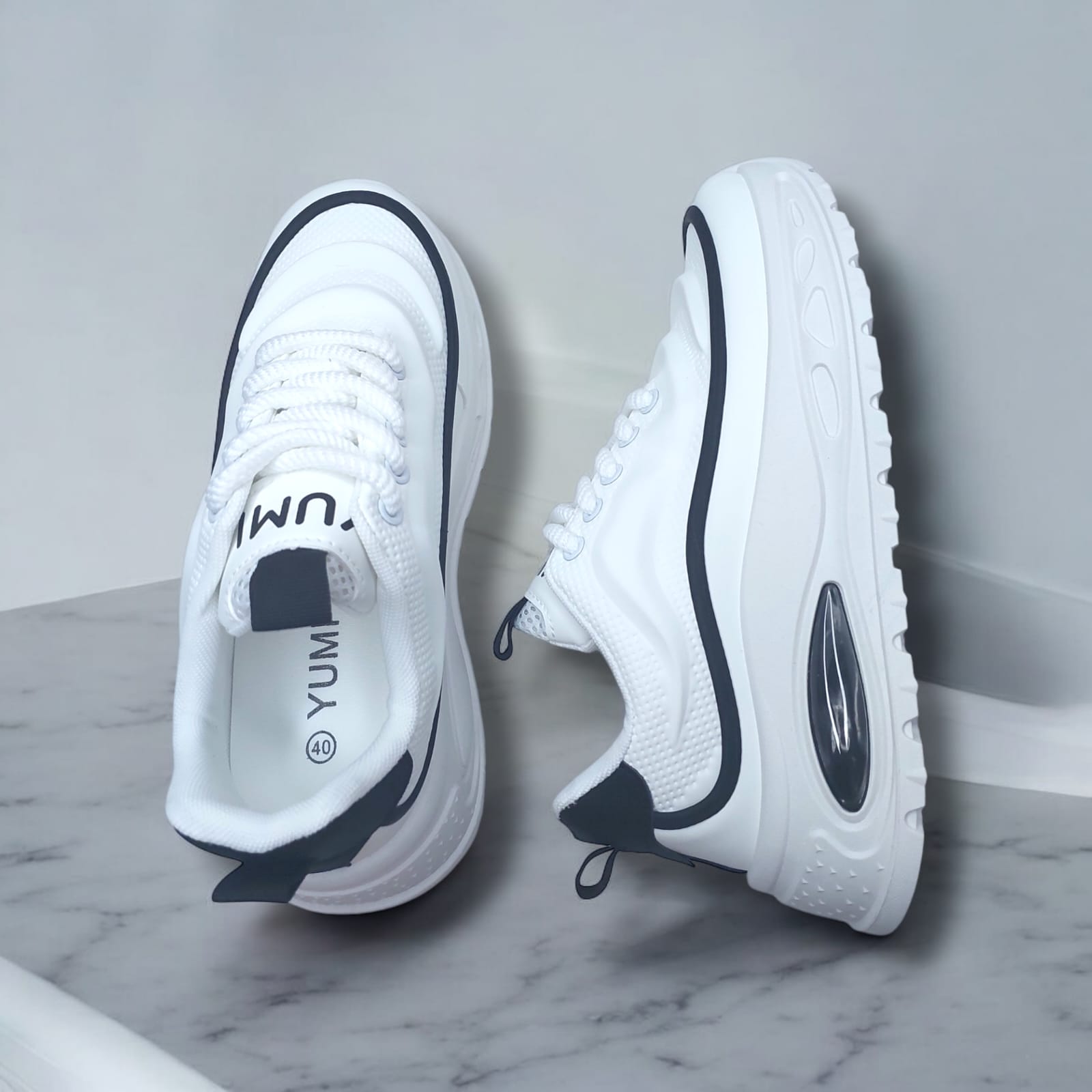 ZAPATILLA PARA HOMBRE YUMI ONDA BLANCO NEGRO - N102 - 6