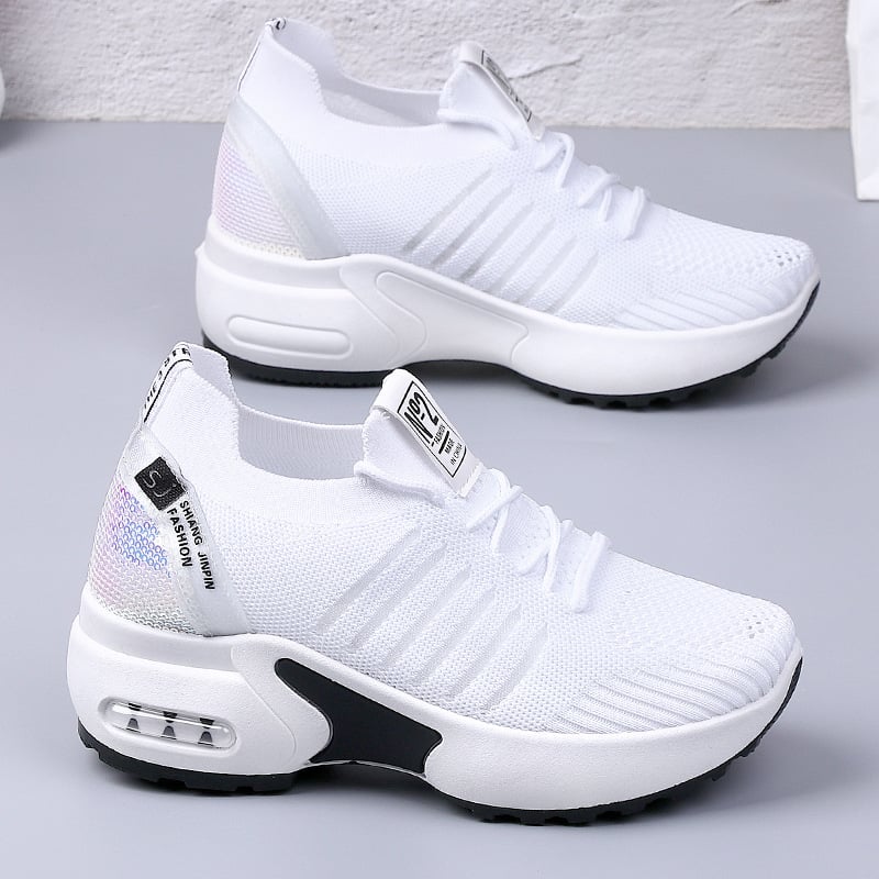 ZAPATILLA CON PLATAFORMA ALTA 8CM FASHION N°2 B13 - BLANCO - 2