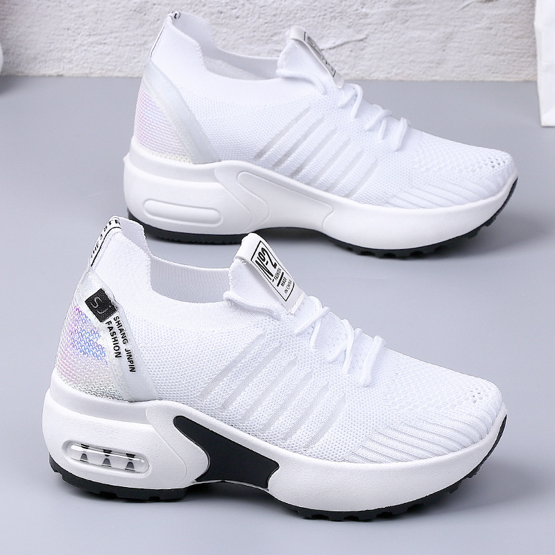 ZAPATILLA CON PLATAFORMA  ALTA 8CM FASHION N°2 B13 - BLANCO - 2