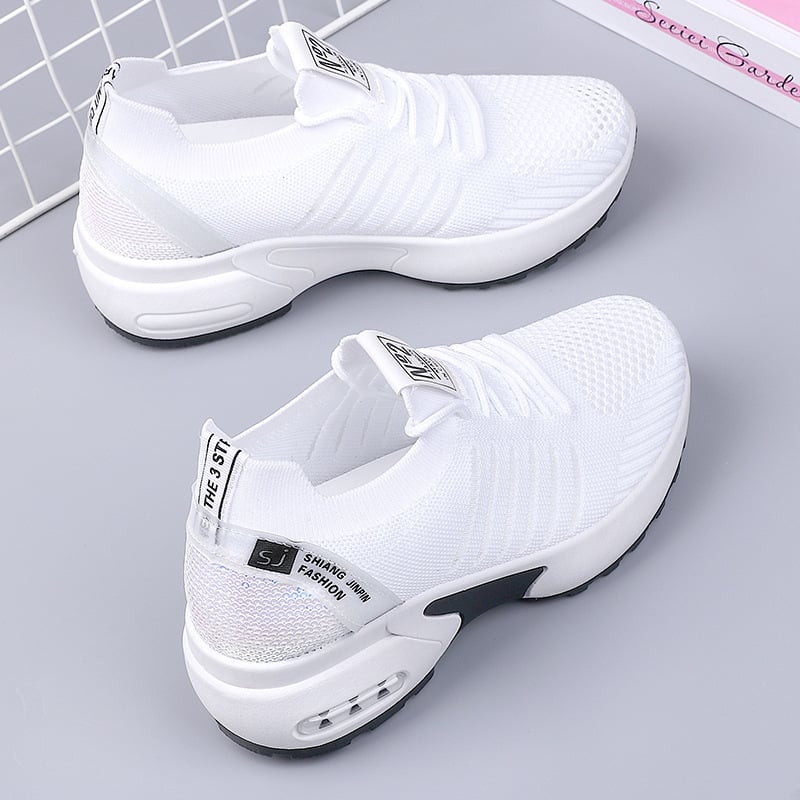 ZAPATILLA CON PLATAFORMA  ALTA 8CM FASHION N°2 B13 - BLANCO - 5