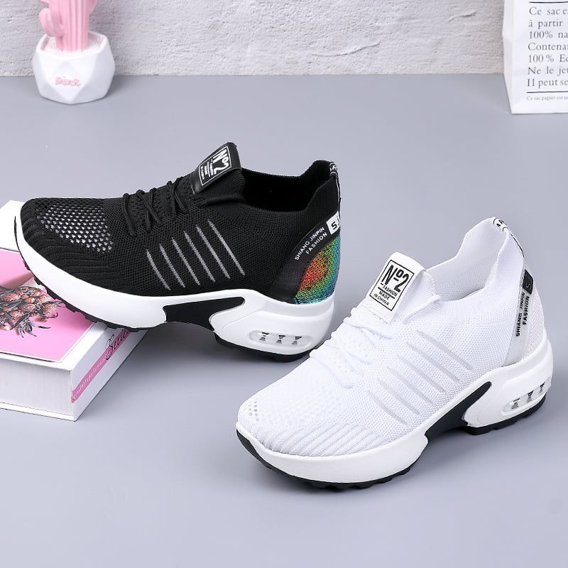 ZAPATILLA CON PLATAFORMA  ALTA 8CM FASHION N°2 B13 - NEGRO - 6