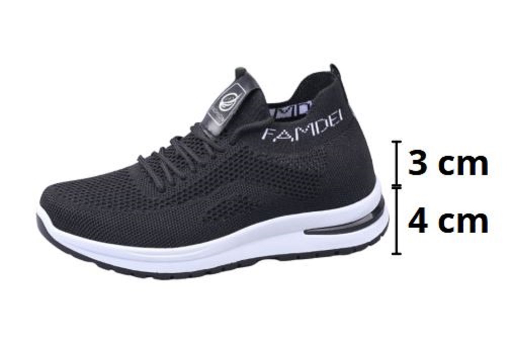 ZAPATILLA CON PLATAFORMA  ALTA 7CM FASHION FAMDEI 789 - NEGRO - 4