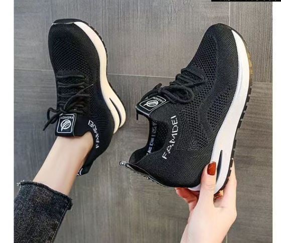 ZAPATILLA CON PLATAFORMA  ALTA 7CM FASHION FAMDEI 789 - NEGRO - 6