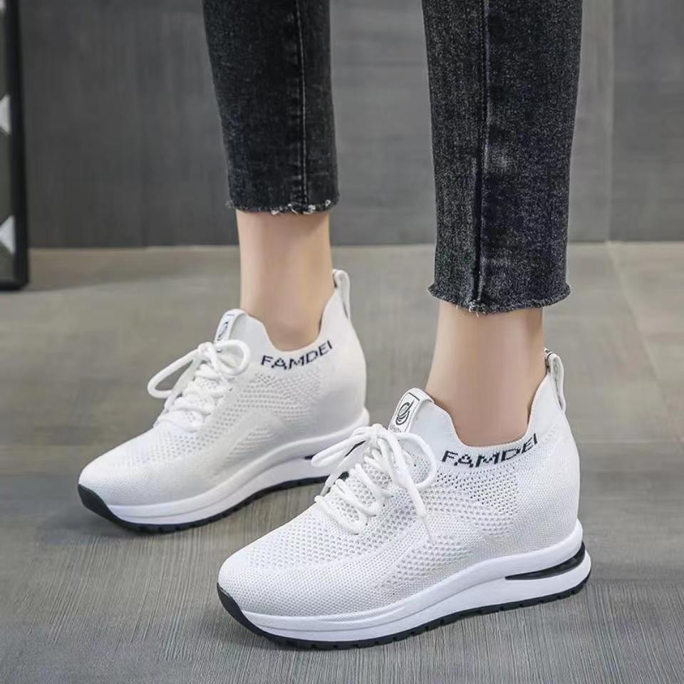 ZAPATILLA CON PLATAFORMA ALTA 7CM FASHION FAMDEI 730 - BLANCO - 2