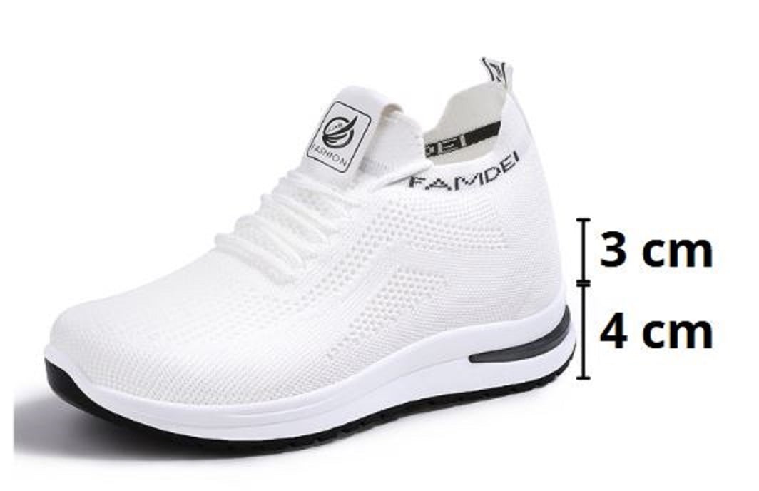 ZAPATILLA CON PLATAFORMA ALTA 7CM FASHION FAMDEI 730 - BLANCO - 3