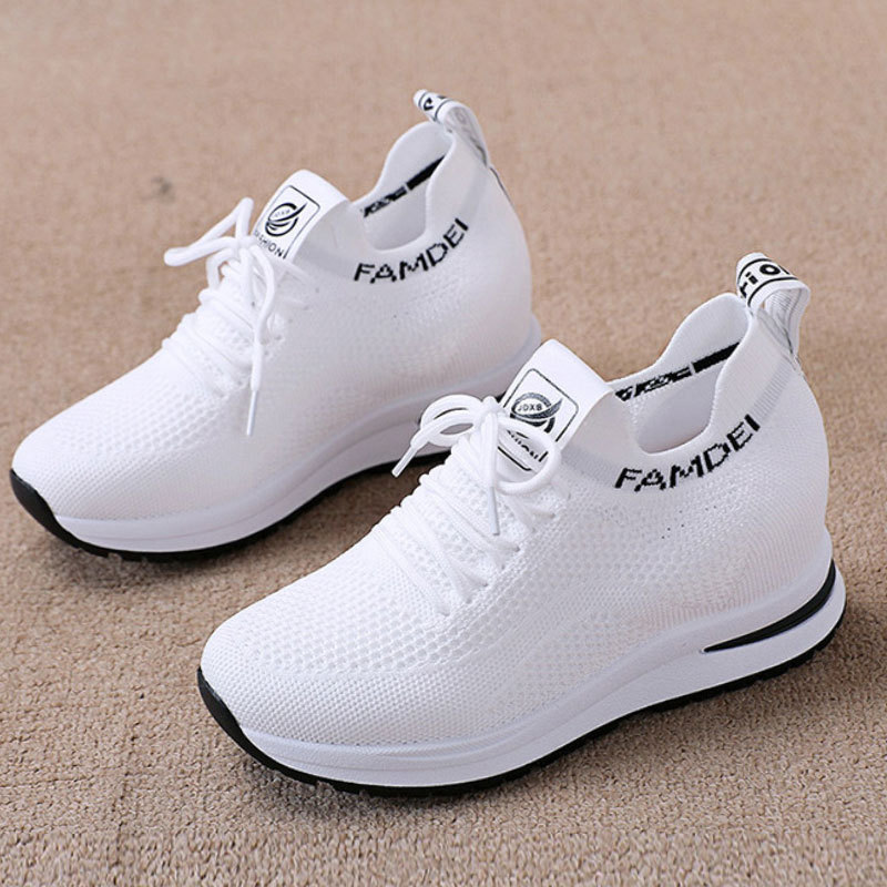 ZAPATILLA CON PLATAFORMA ALTA 7CM FASHION FAMDEI 730 - BLANCO - 4