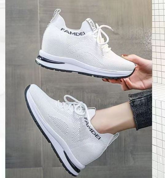 ZAPATILLA CON PLATAFORMA ALTA 7CM FASHION FAMDEI 730 - BLANCO - 5