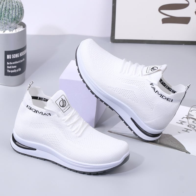 ZAPATILLA CON PLATAFORMA ALTA 7CM FASHION FAMDEI 730 - BLANCO - 6
