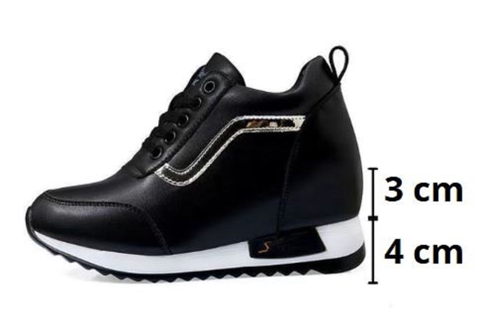 ZAPATILLA CON PLATAFORMA ALTA 7CM SPORTS RETYNS 789 - NEGRO - 3