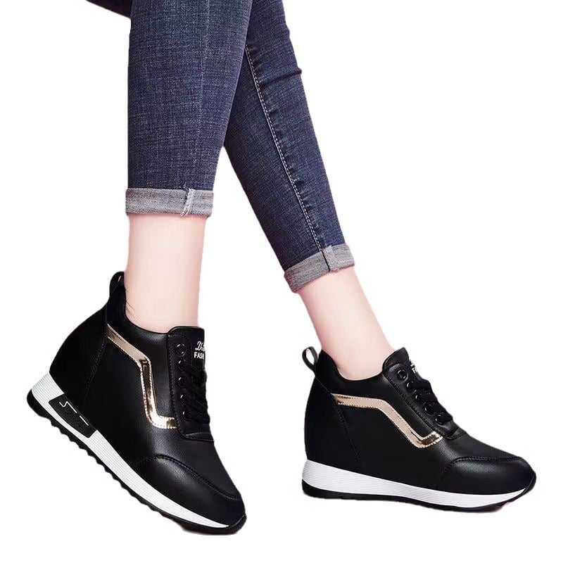 ZAPATILLA CON PLATAFORMA ALTA 7CM SPORTS RETYNS 789 - NEGRO - 5