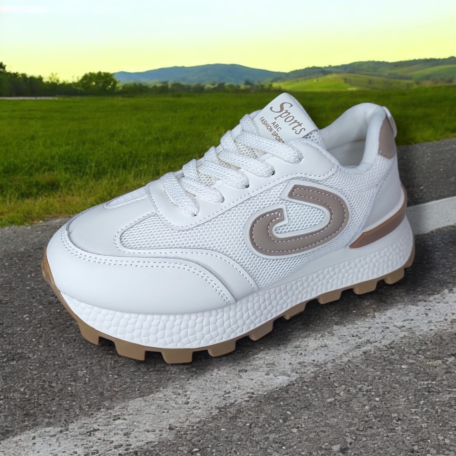 ZAPATILLA CON PLATAFORMA 6 CM SPORTS FASHION BLANCOBEIG - V163 - 2