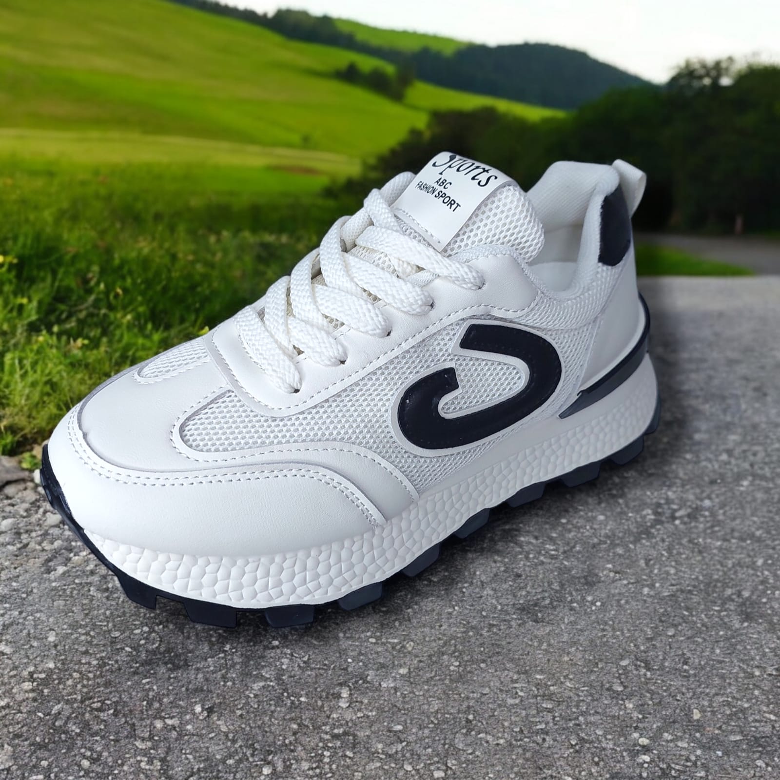ZAPATILLA CON PLATAFORMA 6 CM SPORTS FASHION BLANCONEGRO - V163 - 2