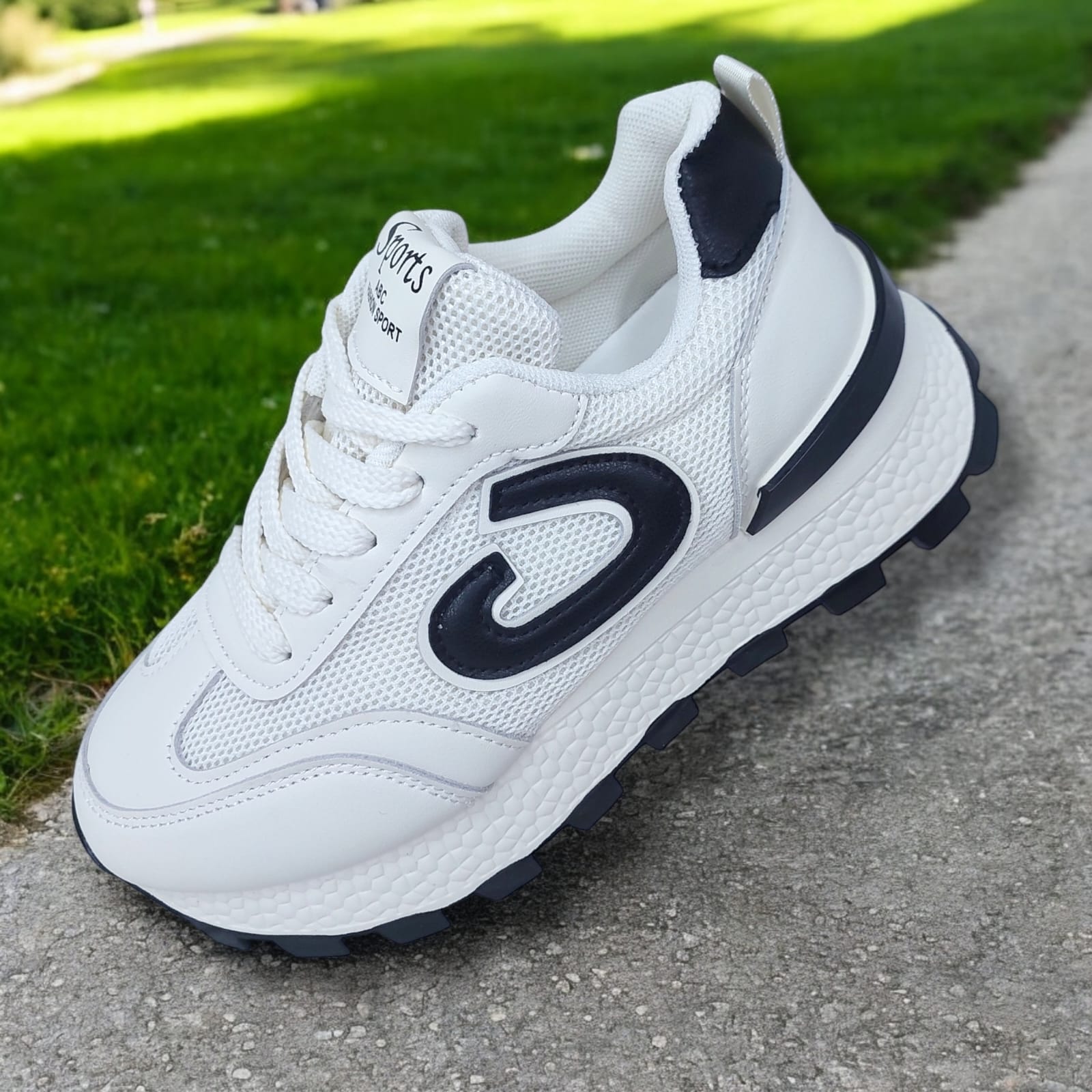 ZAPATILLA CON PLATAFORMA 6 CM SPORTS FASHION BLANCONEGRO - V163 - 3
