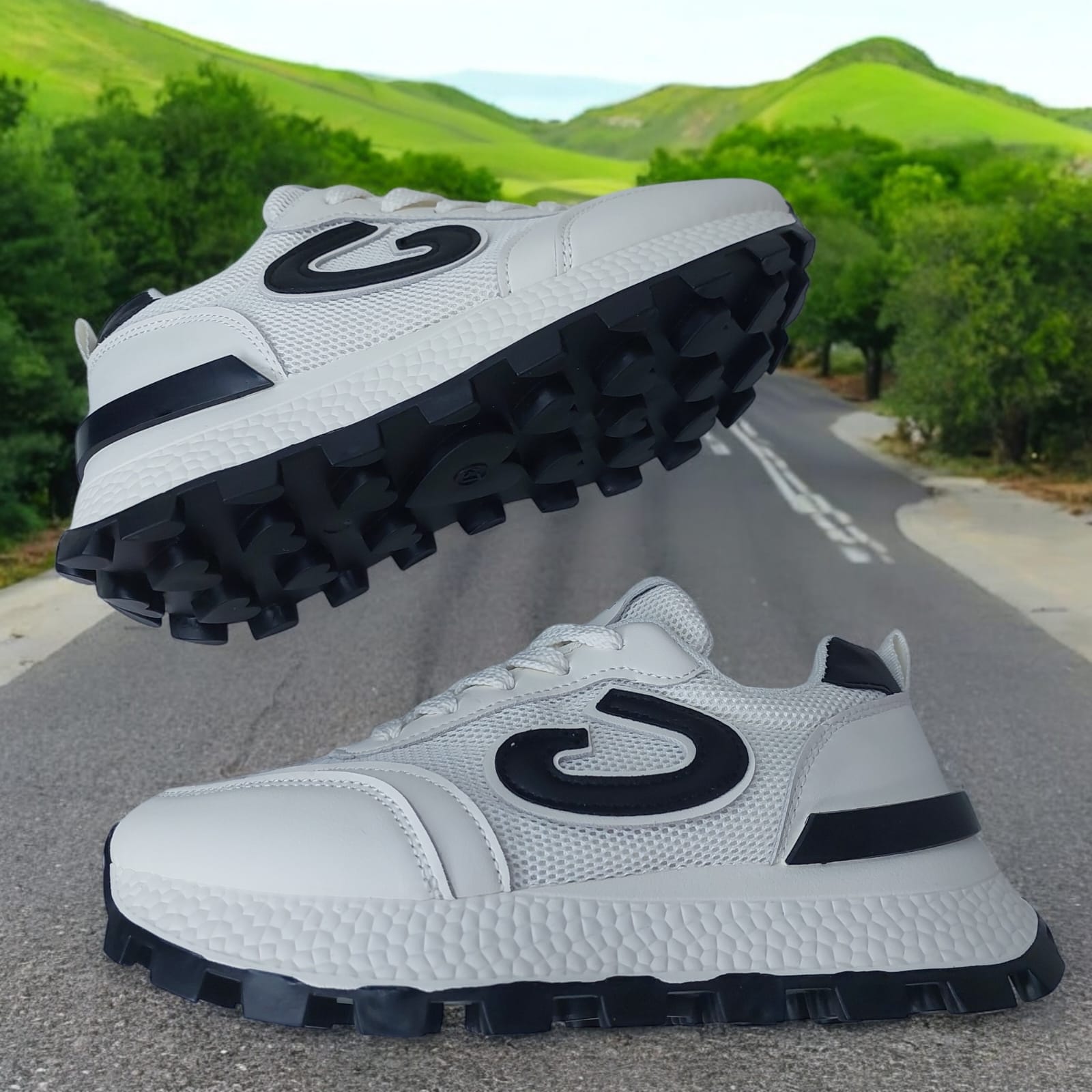 ZAPATILLA CON PLATAFORMA 6 CM SPORTS FASHION BLANCONEGRO - V163 - 4